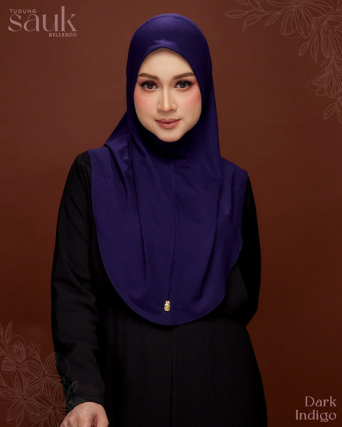 TUDUNG SAUK BELLEBOO (DARK INDIGO)