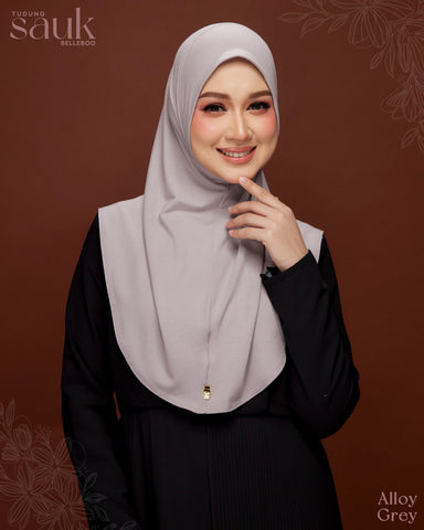 TUDUNG SAUK BELLEBOO (ALLOY GREY)