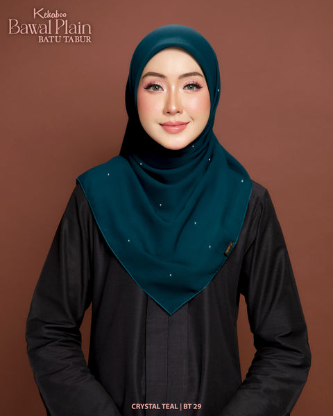 BAWAL PLAIN BATU TABUR (BT29 CRYSTAL TEAL)