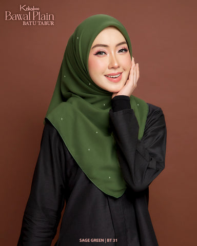 BAWAL PLAIN BATU TABUR (BT31 SAGE GREEN)