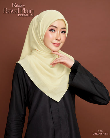 BAWAL PLAIN COTTON PREMIUM (T45 CREAMY MILK)