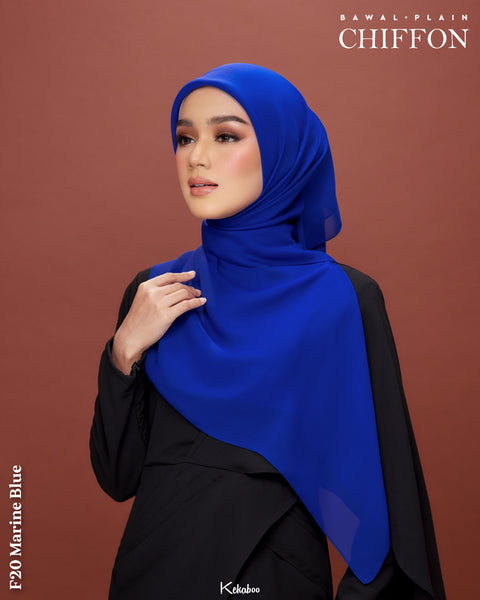 KEKABOO EASYWEAR CHIFFON PLAIN (F20 MARINE BLUE)