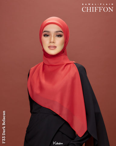 KEKABOO EASYWEAR CHIFFON PLAIN (F33 DARK BELACAN)