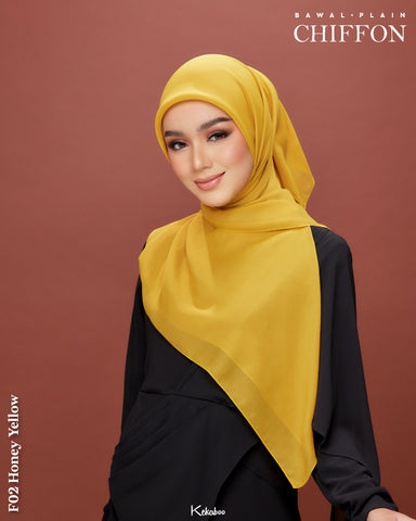 KEKABOO EASYWEAR CHIFFON PLAIN (F02 HONEY YELLOW)