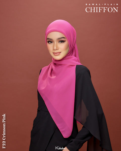 KEKABOO EASYWEAR CHIFFON PLAIN (F22 CRIMSON PINK)