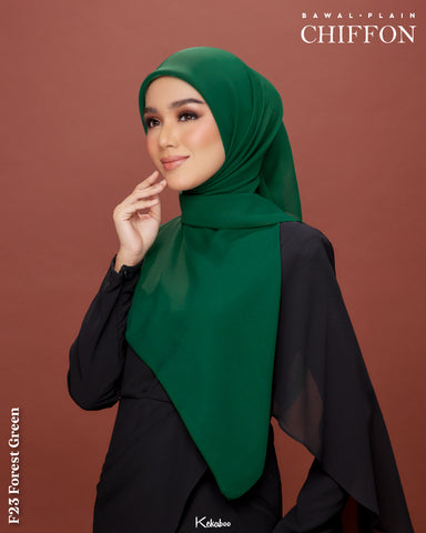 KEKABOO EASYWEAR CHIFFON PLAIN (F23 FOREST GREEN)