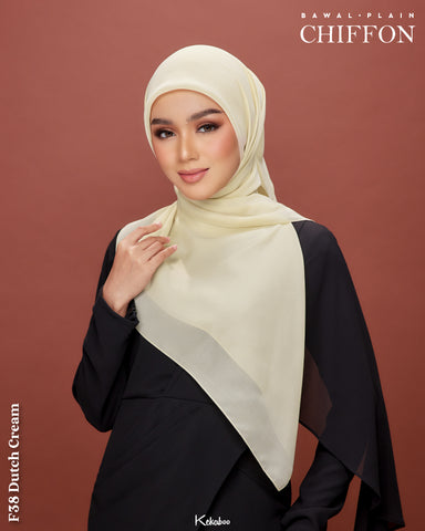 KEKABOO EASYWEAR CHIFFON PLAIN (F38 DUTCH CREAM)