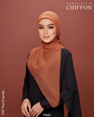 KEKABOO EASYWEAR CHIFFON PLAIN (F37 TAN CRAYOLA)