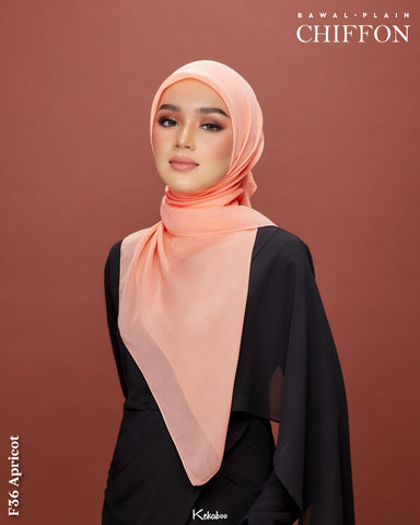 KEKABOO EASYWEAR CHIFFON PLAIN (F36 APRICOT)