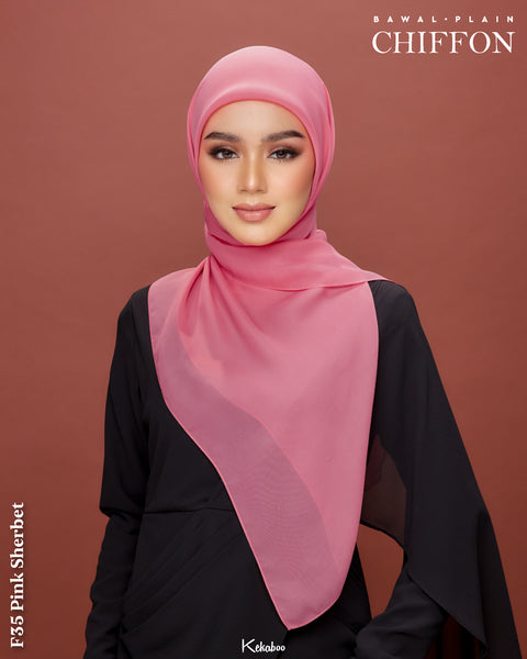 KEKABOO EASYWEAR CHIFFON PLAIN (F35 PINK SHERBET)