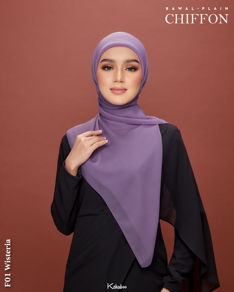 KEKABOO EASYWEAR CHIFFON PLAIN (F01 WISTERIA)