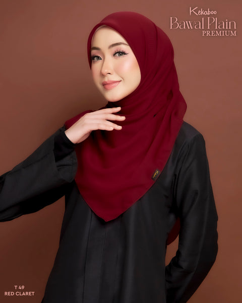 BAWAL PLAIN COTTON PREMIUM (T49 RED CLARET)