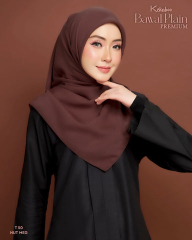 BAWAL PLAIN COTTON PREMIUM (T50 NUT MEG)