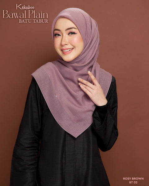 BAWAL PLAIN BATU TABUR (BT02 ROSY BROWN)