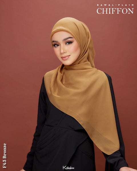 KEKABOO EASYWEAR CHIFFON PLAIN (F43 BRONZE)