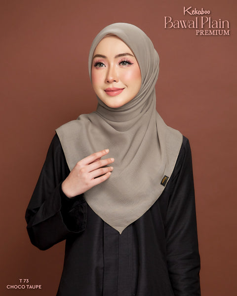 BAWAL PLAIN COTTON PREMIUM (T73 CHOCO TAUPE)