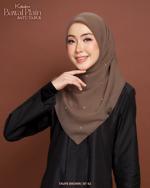 BAWAL PLAIN BATU TABUR (BT42 TAUPE BROWN)