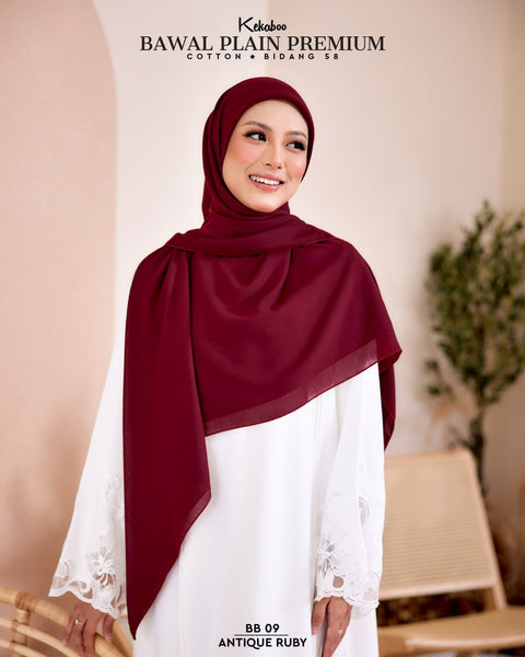 BAWAL PLAIN PREMIUM COTTON B58 (BB09 ANTIQUE RUBY)